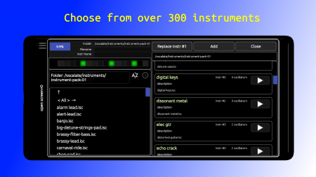 Instrument browser